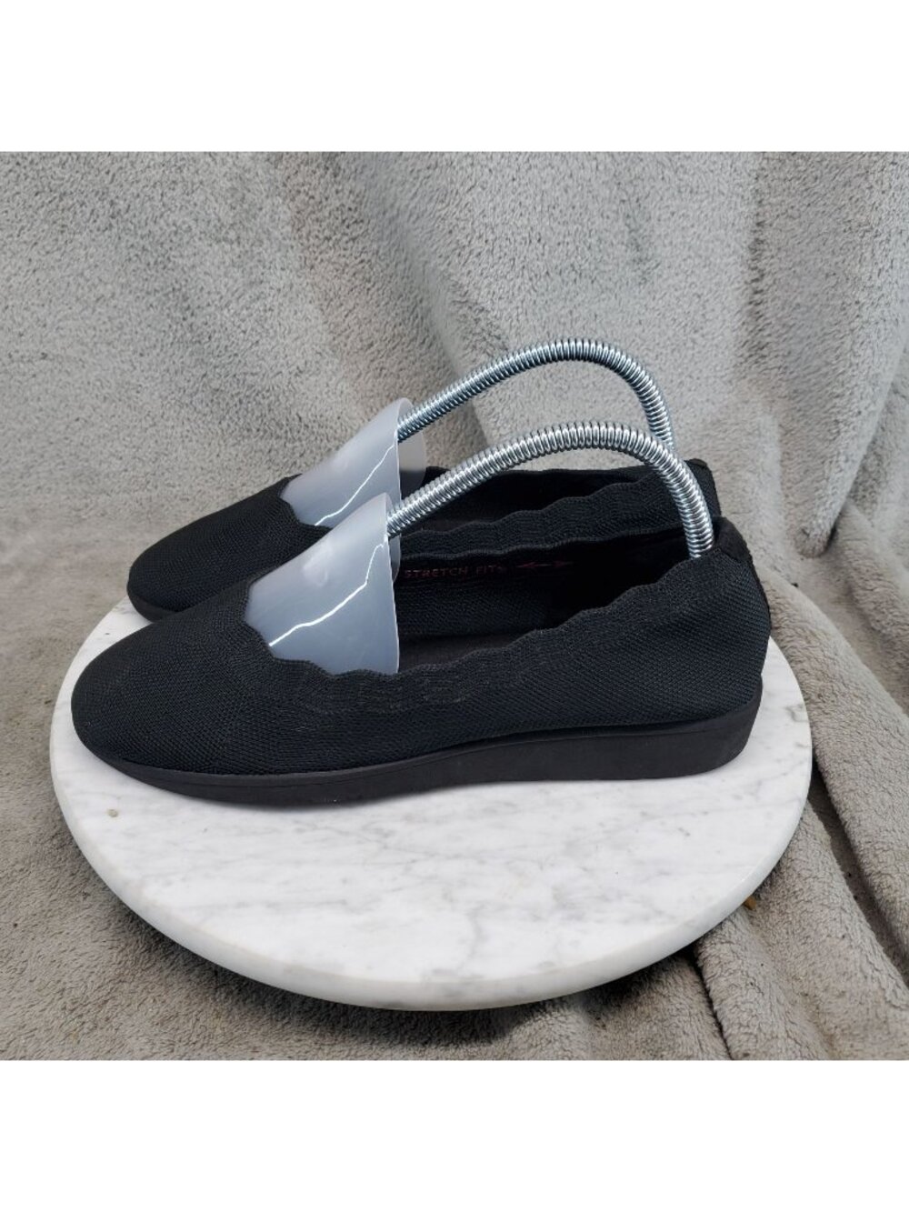 Skechers Shoes Womens Size 7 Cleo 2.0 Black Textile Ballet Flats *Read*